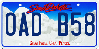 SD license plate 0ADB58