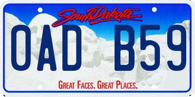 SD license plate 0ADB59