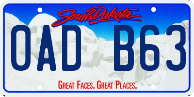 SD license plate 0ADB63