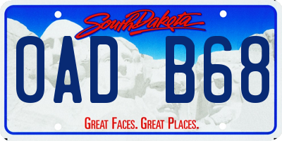 SD license plate 0ADB68