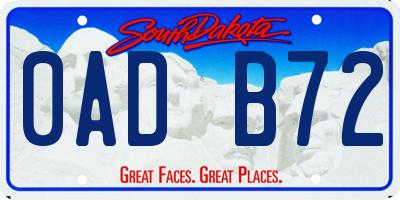 SD license plate 0ADB72