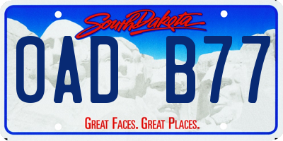 SD license plate 0ADB77