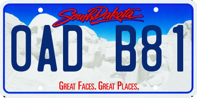 SD license plate 0ADB81