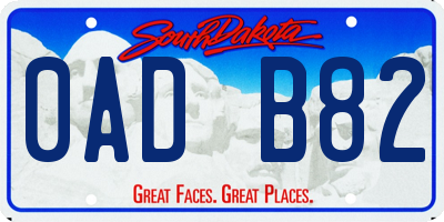 SD license plate 0ADB82