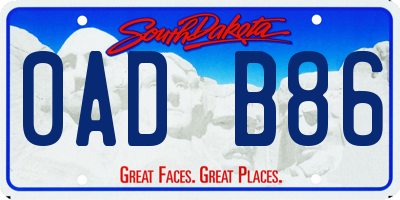 SD license plate 0ADB86