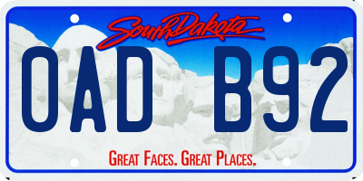 SD license plate 0ADB92