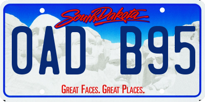 SD license plate 0ADB95