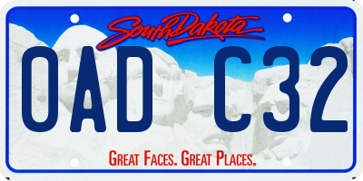 SD license plate 0ADC32