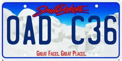 SD license plate 0ADC36