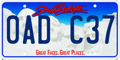 SD license plate 0ADC37