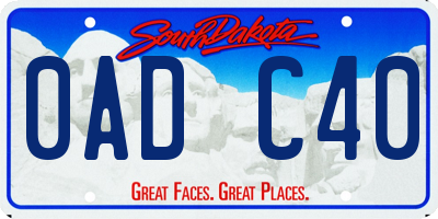 SD license plate 0ADC40