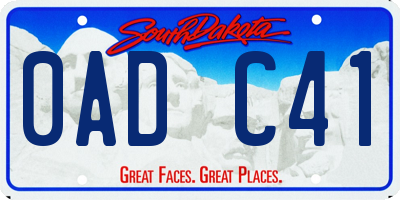 SD license plate 0ADC41