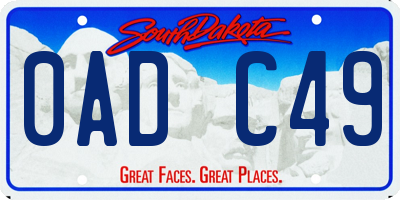 SD license plate 0ADC49