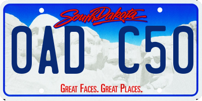 SD license plate 0ADC50