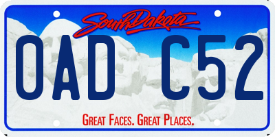 SD license plate 0ADC52