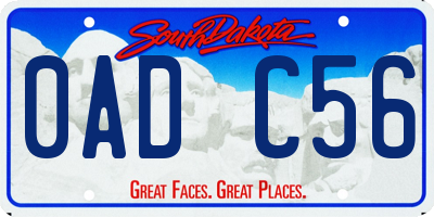 SD license plate 0ADC56