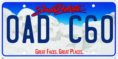 SD license plate 0ADC60