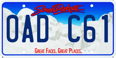 SD license plate 0ADC61