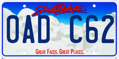 SD license plate 0ADC62