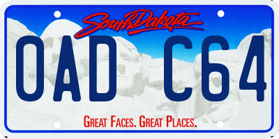 SD license plate 0ADC64