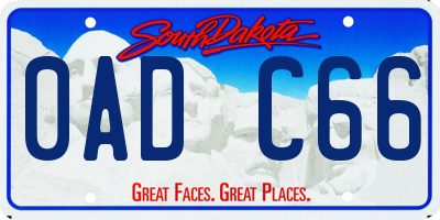 SD license plate 0ADC66