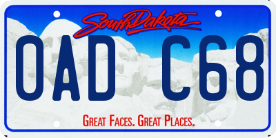 SD license plate 0ADC68