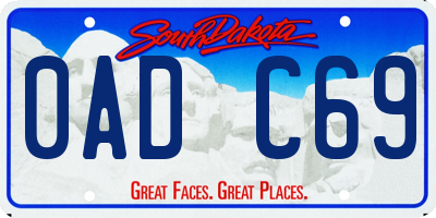 SD license plate 0ADC69