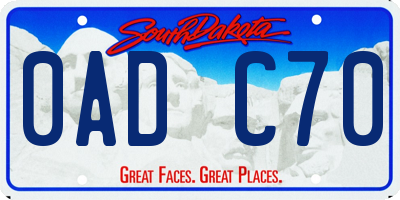 SD license plate 0ADC70