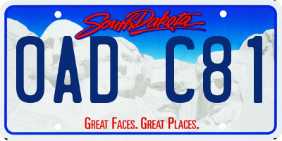 SD license plate 0ADC81