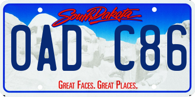 SD license plate 0ADC86