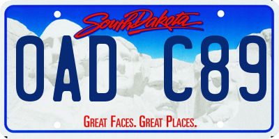 SD license plate 0ADC89