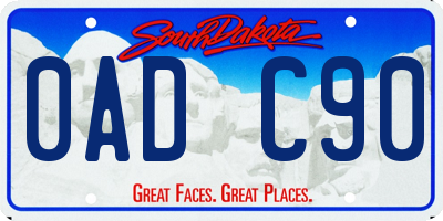 SD license plate 0ADC90