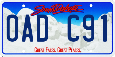 SD license plate 0ADC91