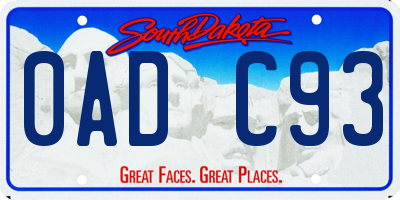 SD license plate 0ADC93