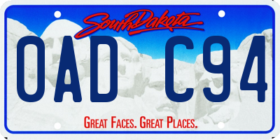 SD license plate 0ADC94