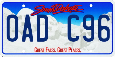 SD license plate 0ADC96