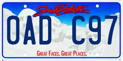 SD license plate 0ADC97