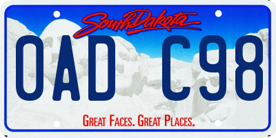 SD license plate 0ADC98