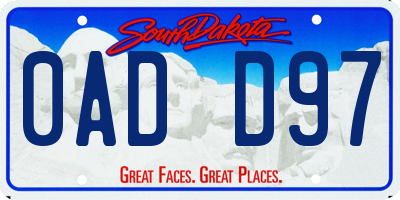 SD license plate 0ADD97
