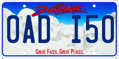 SD license plate 0ADI50