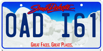 SD license plate 0ADI61