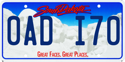 SD license plate 0ADI70