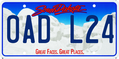 SD license plate 0ADL24