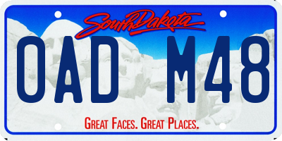 SD license plate 0ADM48