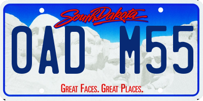 SD license plate 0ADM55