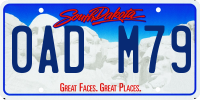 SD license plate 0ADM79