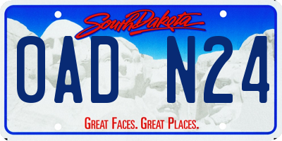 SD license plate 0ADN24