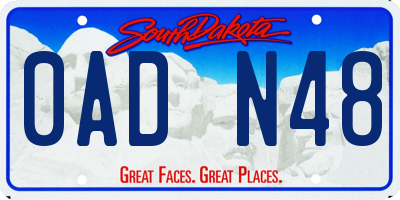 SD license plate 0ADN48