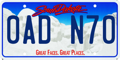 SD license plate 0ADN70