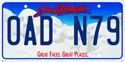 SD license plate 0ADN79